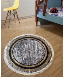 Carpet Round Decorative Gray Modern 120*120