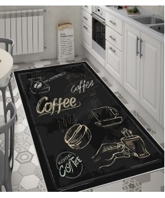 Carpet Kitchen Coffe Black 80*200 