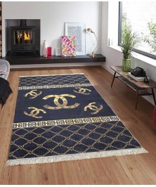 Carpet Decorative Clock Black 160*230