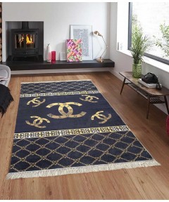 Carpet Decorative Clock Black 160*230