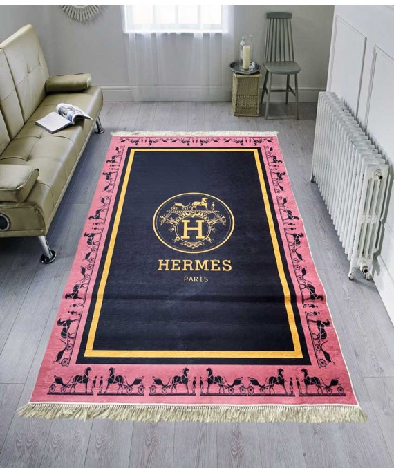 Carpet Decorative Hermmes Black 160*230