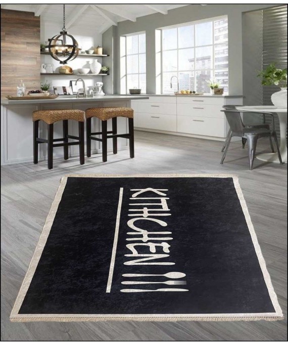 Carpet Kitchen Black 160*230