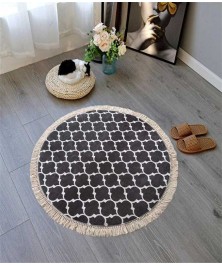 Carpet Round Rombos Black 120*120