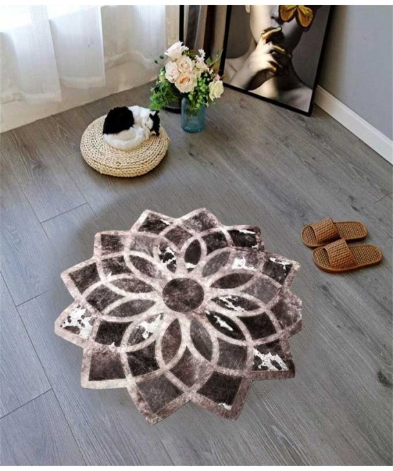 Carpet Round Star Gray 120*120