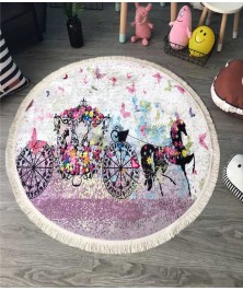 Carpet Round Carriage horse 120*120