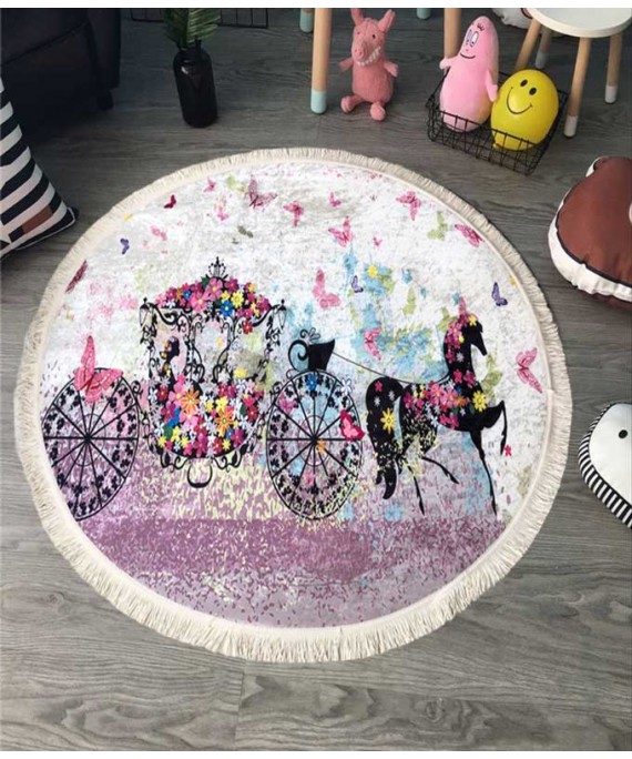 Carpet Round Carriage horse 120*120