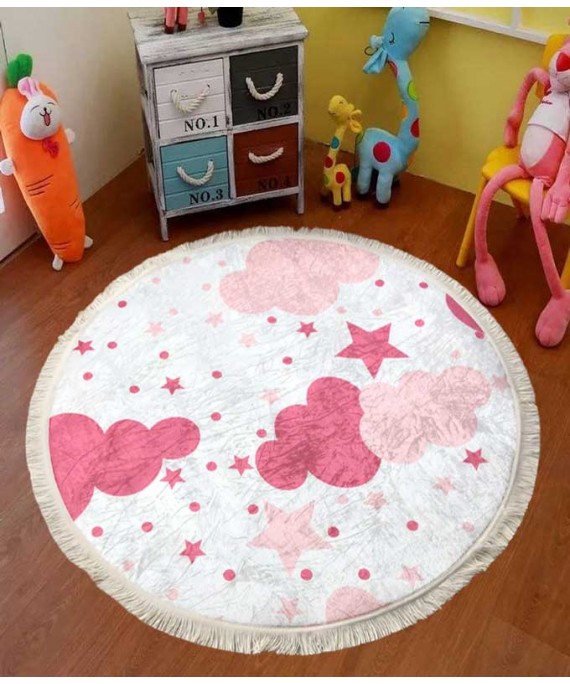 Carpet Round Clouds Pink 120*120