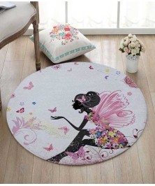 Carpet Round butterfly Girl 120*120