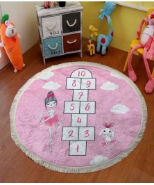 Carpet Round Game Pink 120*120