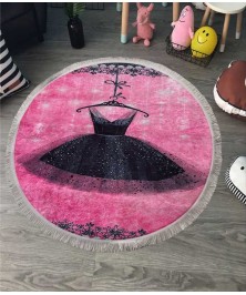 Carpet Round Black Dress 120*120