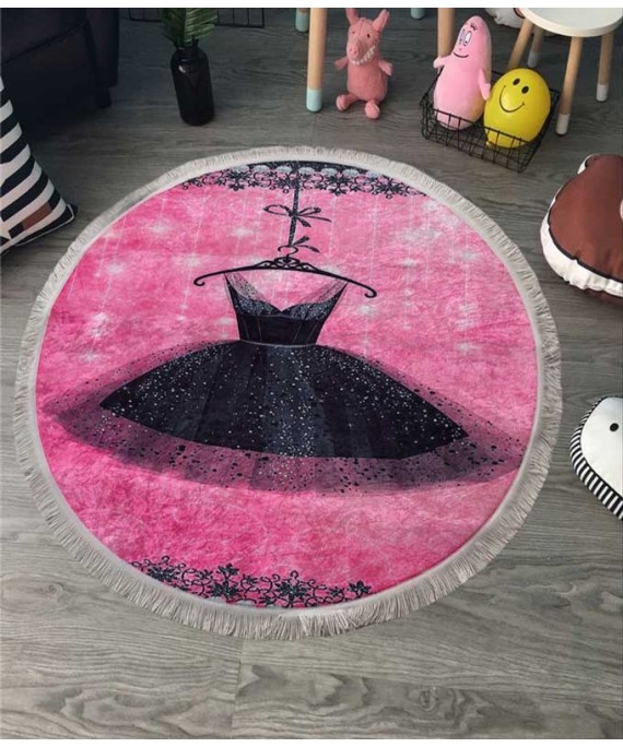 Carpet Round Black Dress 120*120