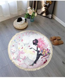 Carpet Round butterfly Girl 120*120