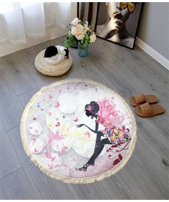 Carpet Round butterfly Girl 120*120