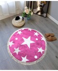 Carpet Round Star Pink 120*120