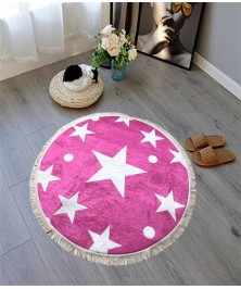 Carpet Round Star Pink 120*120