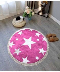 Carpet Round Star Pink 120*120