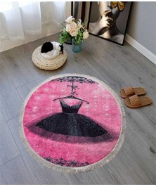 Carpet Round Black Dress 120*120