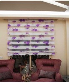 Duo Roller Flowering mauve 160*230