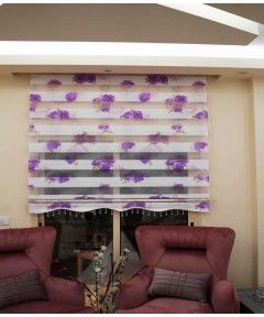 Duo Roller Flowering mauve 160*230