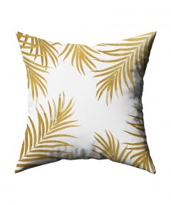 Cushion Cover Leaves Gold w 45*45