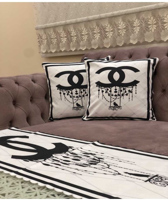 Table with 2 Cushion Cover 