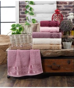 6 Pieces 50 x 90 Towel Jacar Flower