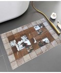 Bath Mats chopped Brown 2 pieces 