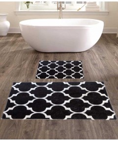 Bath Mats Zik-Zak Black 2 pieces