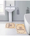 Bath Mats Jeweler White 2 Pieces