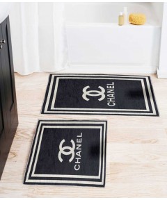 Bath Mats 2 pieces C Black