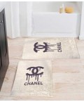 Bath Mats White C 2 pieces