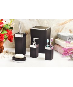 5 Pieces Modern Bathroom Black_S