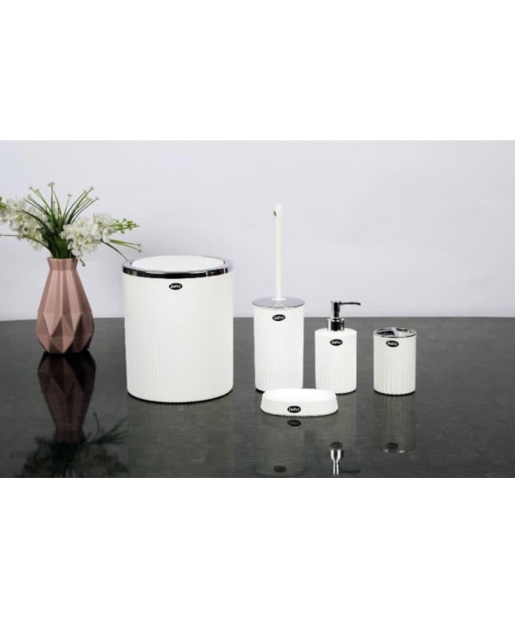 5 Pieces Roma Bathroom White_S 