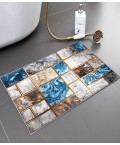 Bath Mats Chopped Blue 2 pieces