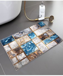 Bath Mats Chopped Blue 2 pieces