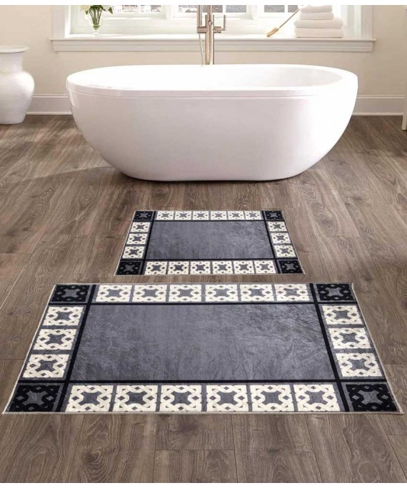 Bath Mats Gray Star pieces