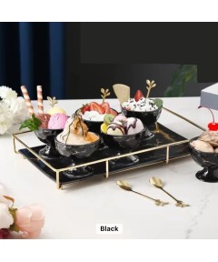 Ice cream set 6 Pieces Black Qeen