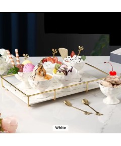 Ice cream set 6 Pieces White Qeen