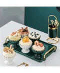 Ice cream set 6 Pieces Green Classic 