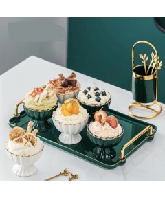 Ice cream set 6 Pieces Green Classic 