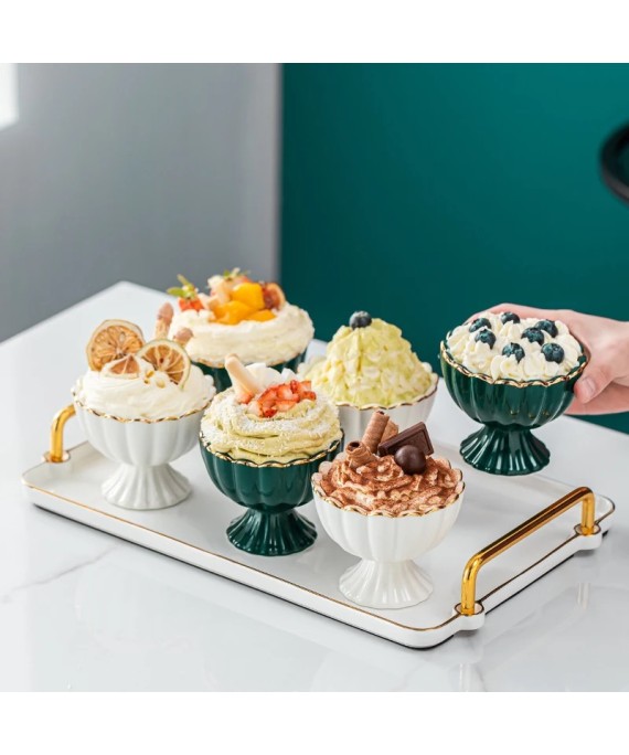 Ice cream set 6 Pieces White Classic