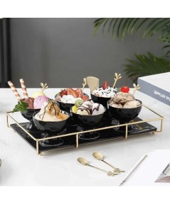 Ice cream set 6 Pieces Black Qeen