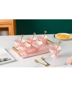 Ice cream set 6 Pieces Pink Classic