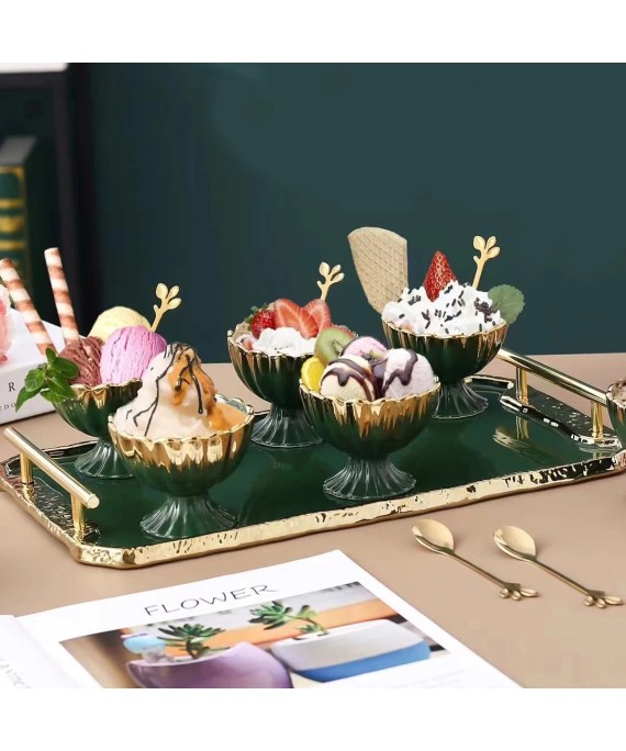 Ice cream set 6 Pieces Green Royal