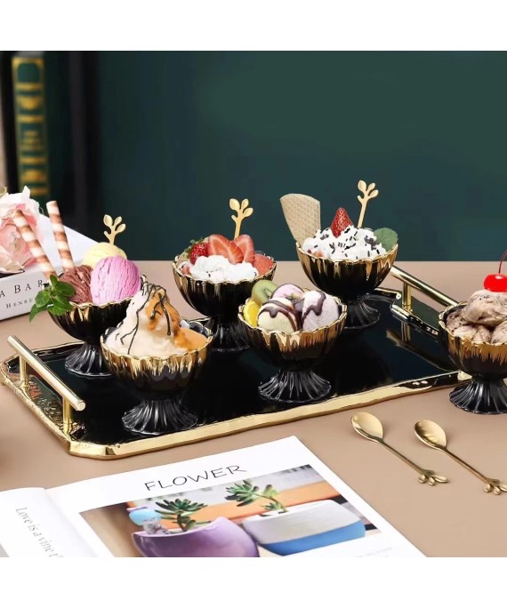 Ice cream set 6 Pieces Black Royal 