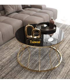 Table Middle Milano Gold & Black 1 pieces 