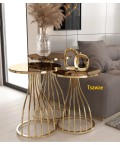 Table Milano Gold & Bronze 3 pieces