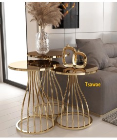 Table Milano Gold & Bronze 3 pieces