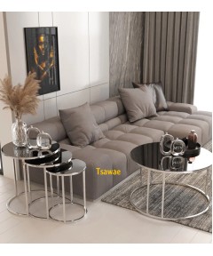 Table Midlle Donia Silver & Black 1 pieces 