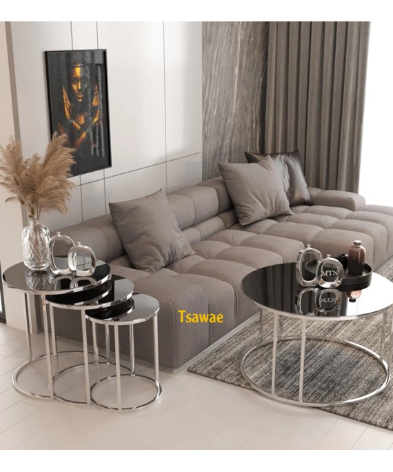 Table Midlle Donia Silver & Black 1 pieces 